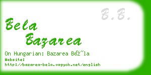 bela bazarea business card